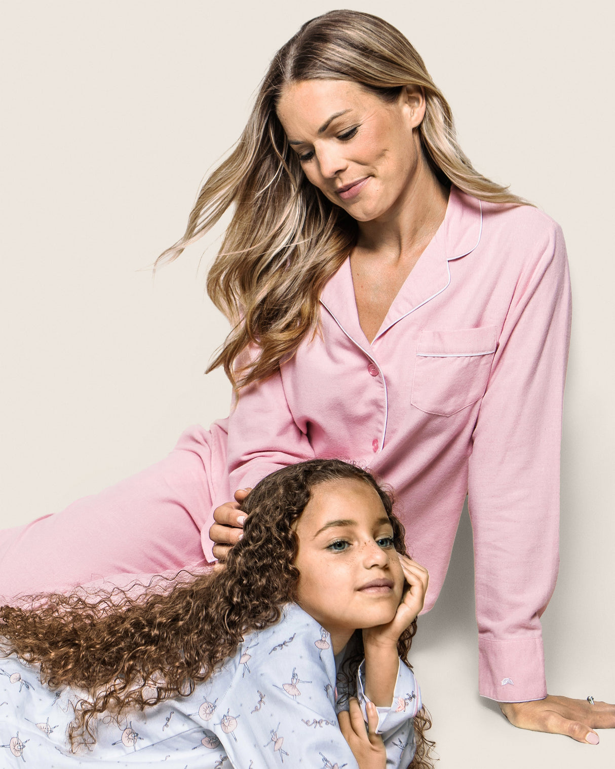 Women's Flannel Pajama Set in Pink - HoneyBug