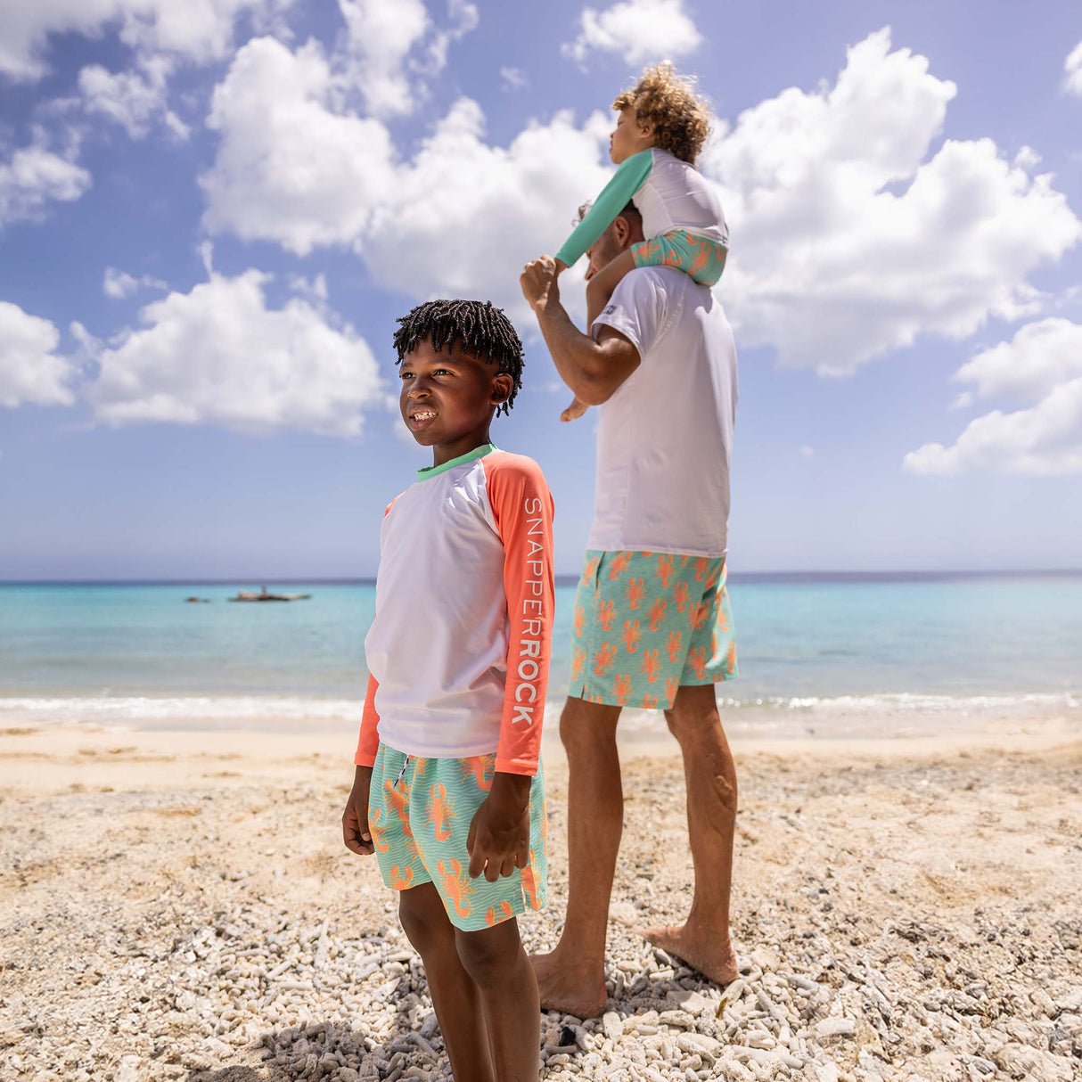 White Coral Sleeve Sustainable Rash Top - HoneyBug