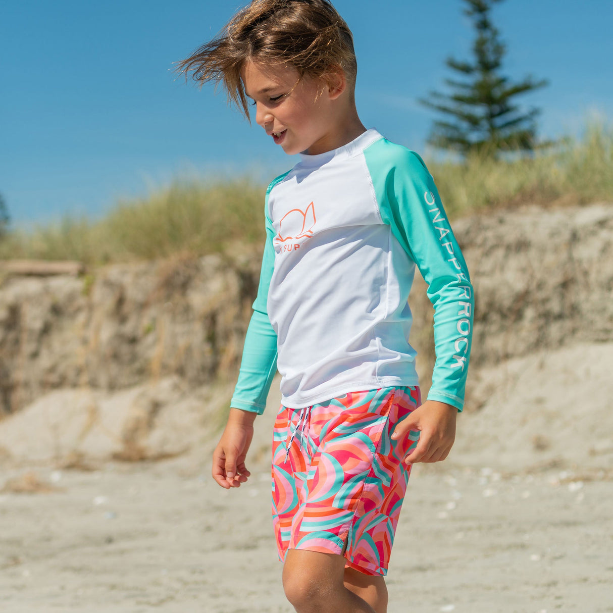 Geo Melon Sustainable Swim Short - HoneyBug