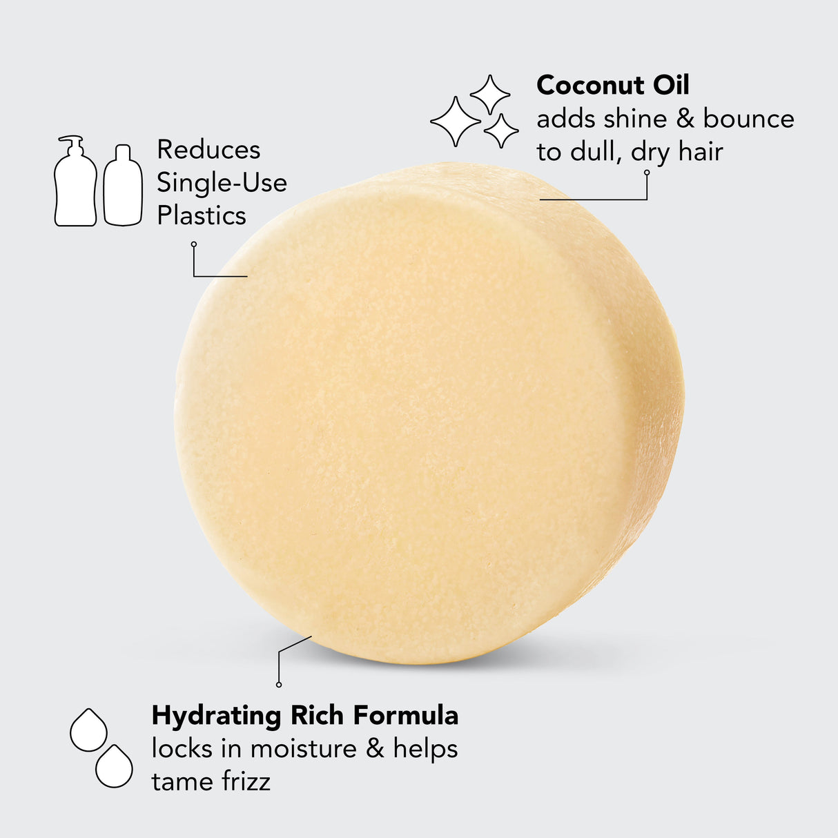 Coconut Deep Repair Conditioning Bar/Mask for Dry Damaged Hair by KITSCH - HoneyBug