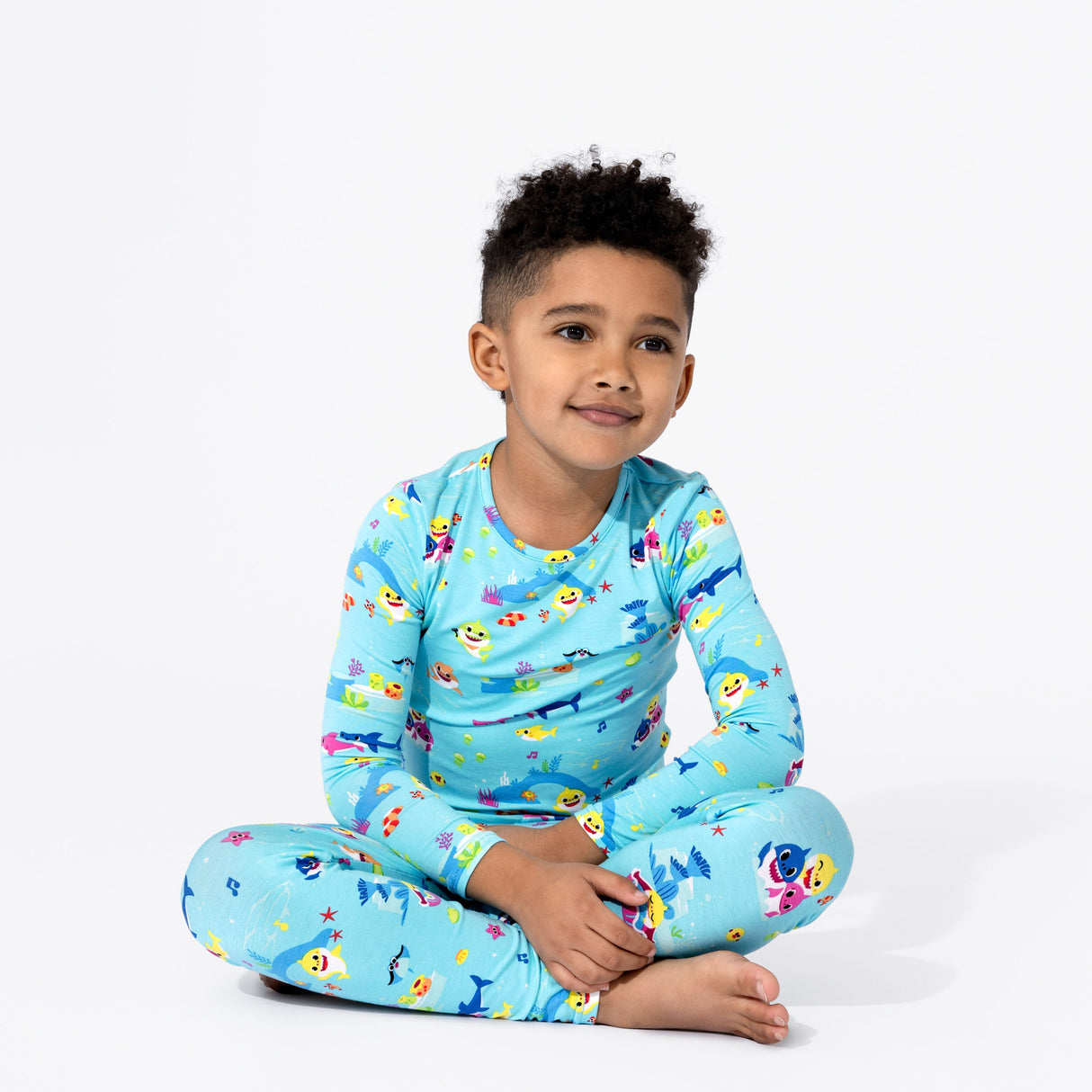 Baby Shark Bamboo Kids Pajamas - HoneyBug