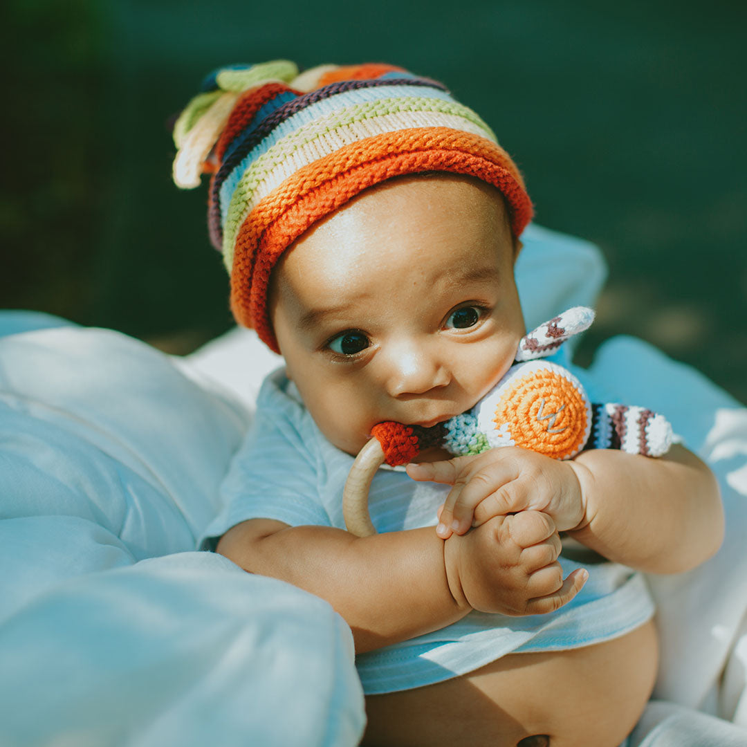Rainbow Stripey Hat - HoneyBug