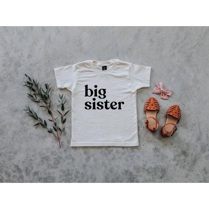 Big Sister Modern Baby and Kid Tee - HoneyBug