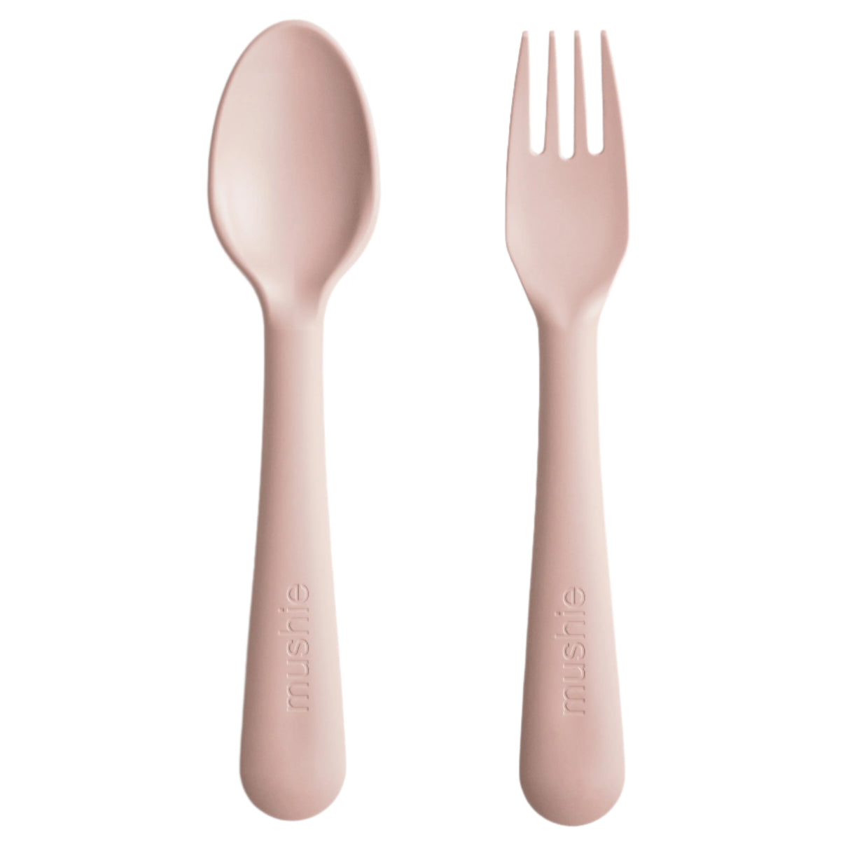 Dinnerware Fork and Spoon Set - Blush - HoneyBug