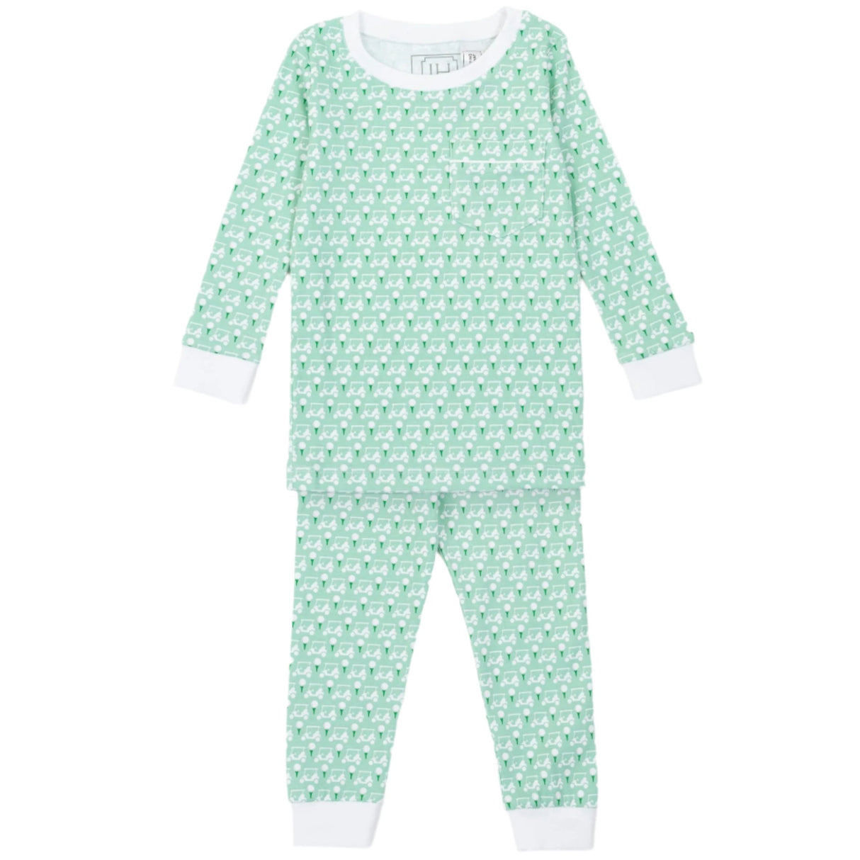 Bradford Boys’ Pima Cotton Pajama Pant Set - Golf Putting Green - HoneyBug