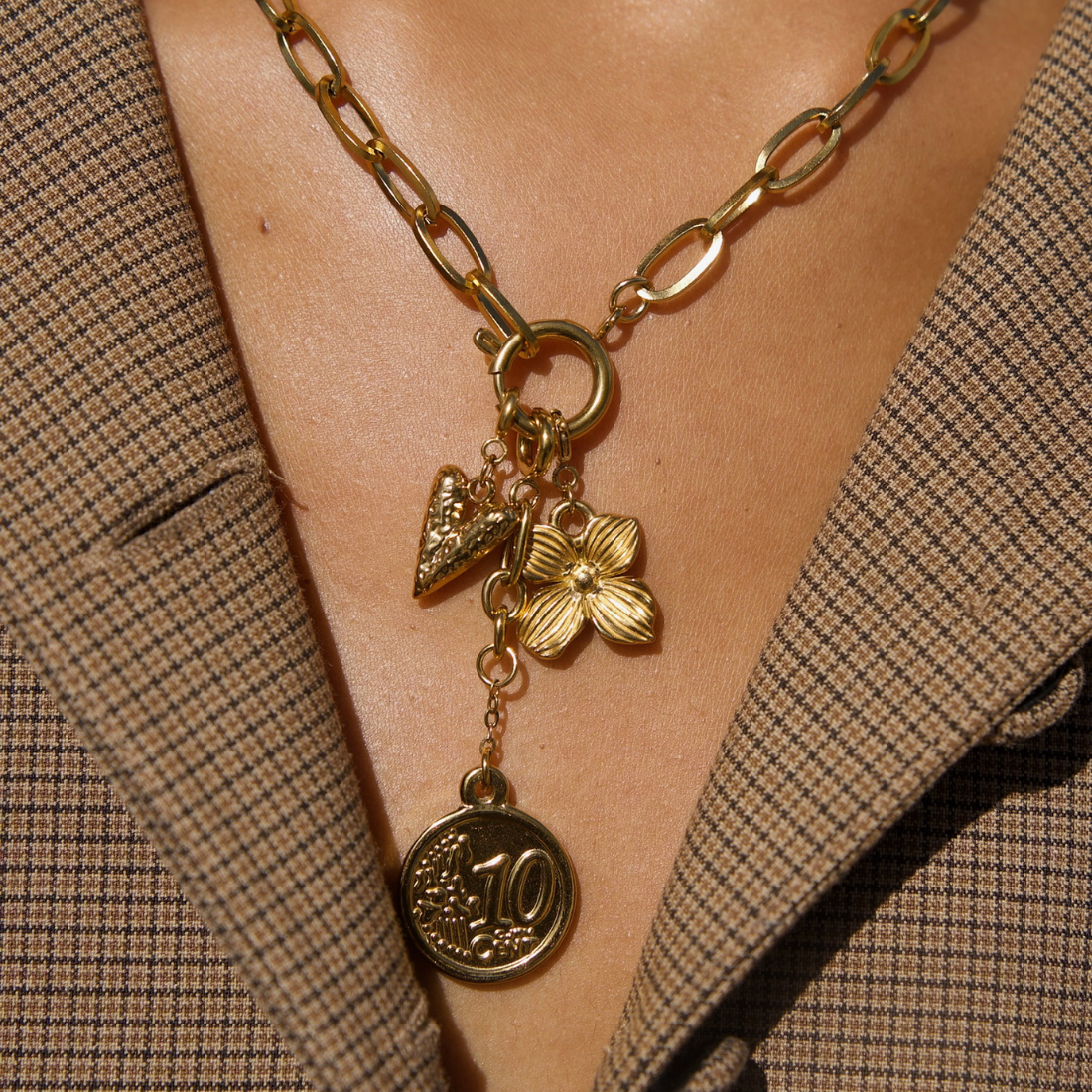 Charlotte Heart Charm - HoneyBug