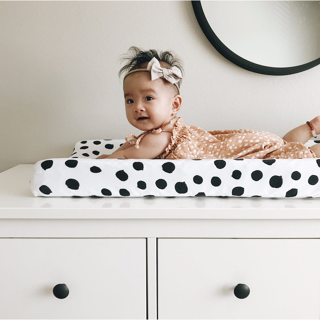 Changing Pad Cover | Cradle Sheet Set - Black & White Abstract - HoneyBug