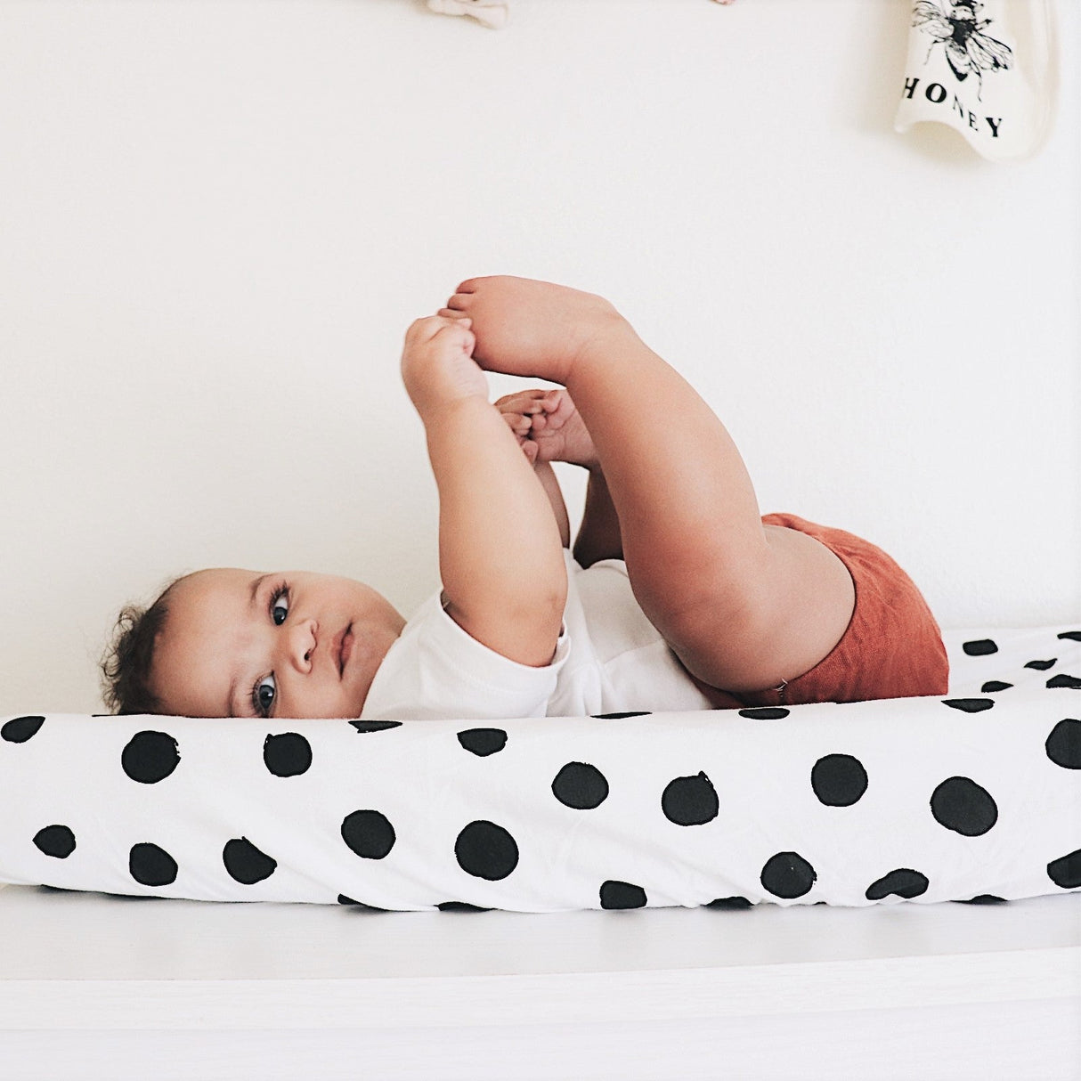 Changing Pad Cover | Cradle Sheet Set - Black & White Abstract - HoneyBug