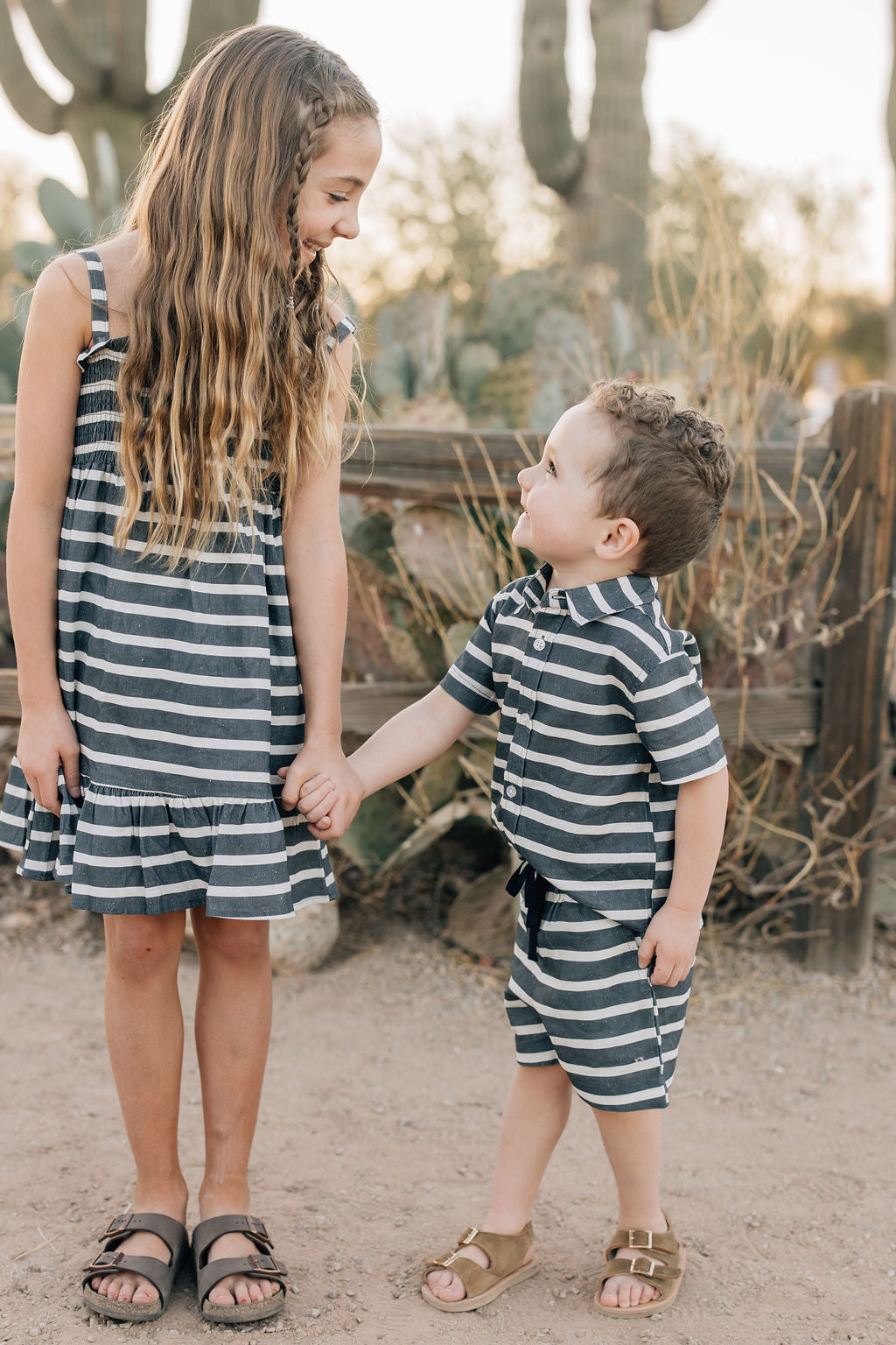 Stripe Linen Dress - HoneyBug