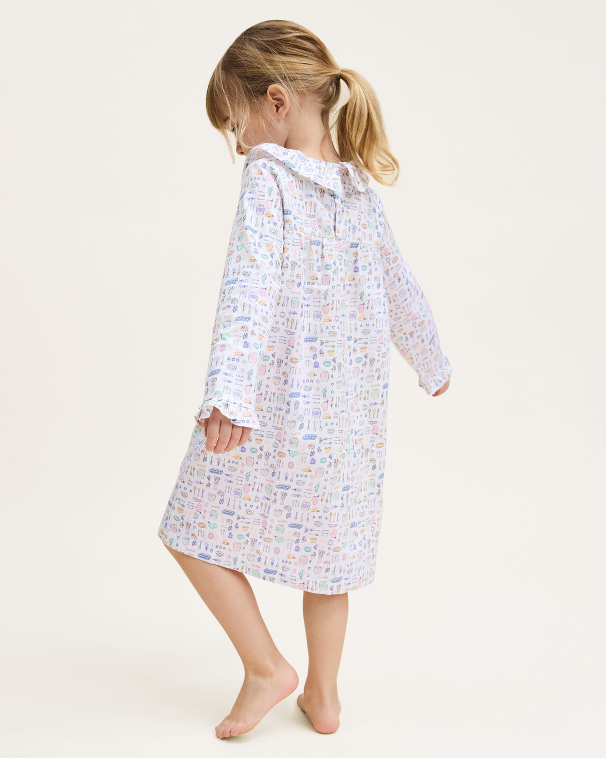Kid's Twill Scarlett Nightgown in Baking Spirits Bright - HoneyBug