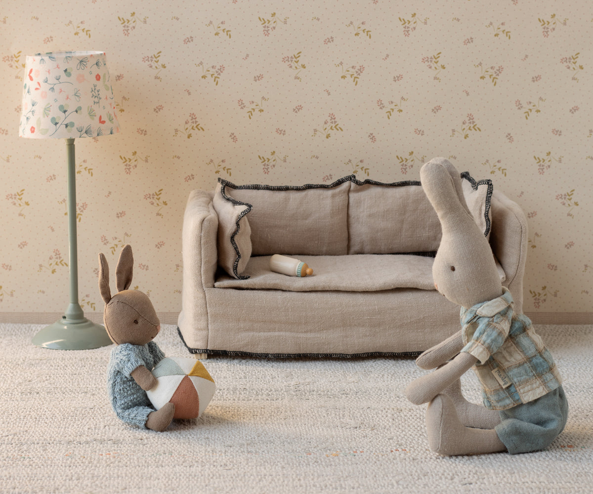 Rabbit Set, Micro - Brown - Blue - HoneyBug