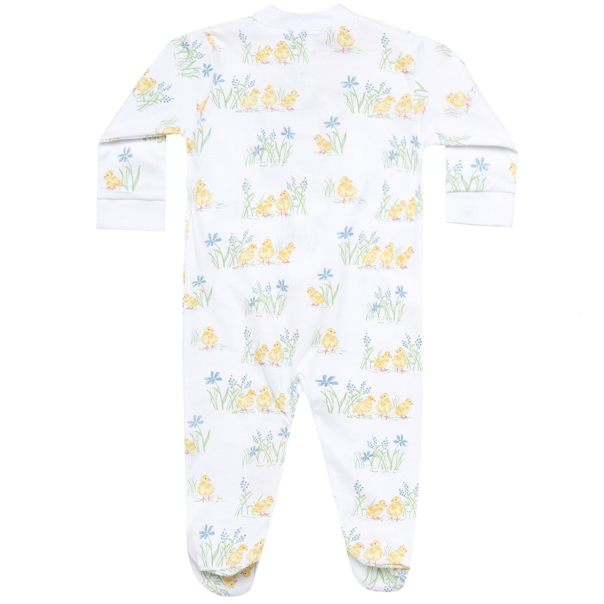 Chicks Print Zipper Footie