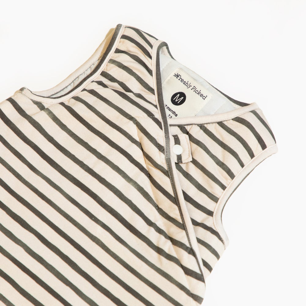 Charcoal Stripes Blanket Sleeper - HoneyBug