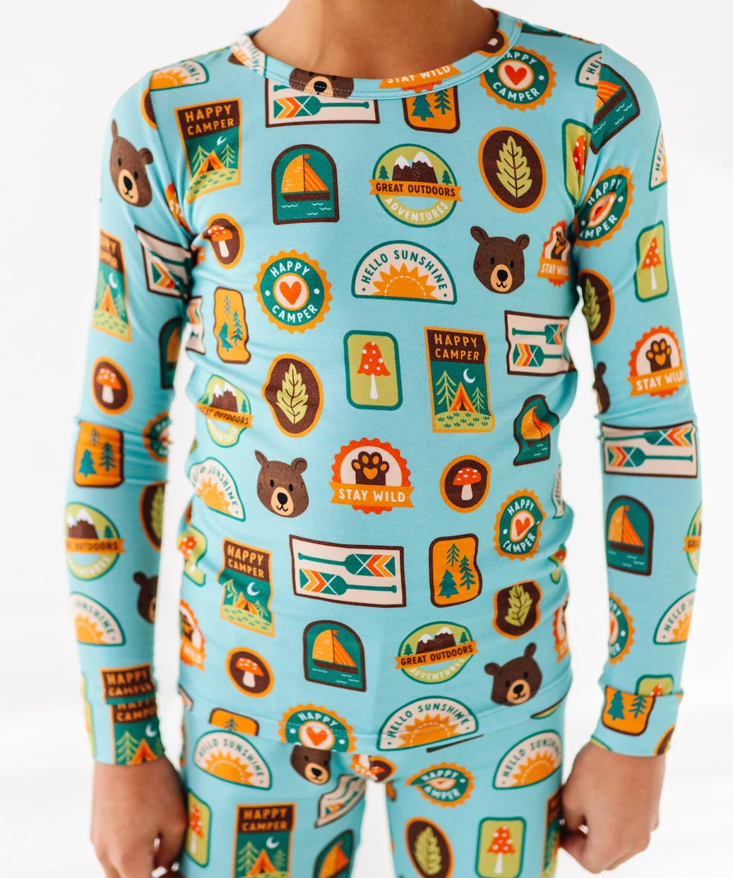 Bamboo Pajama Set - Let's Explore Nature Badges - HoneyBug