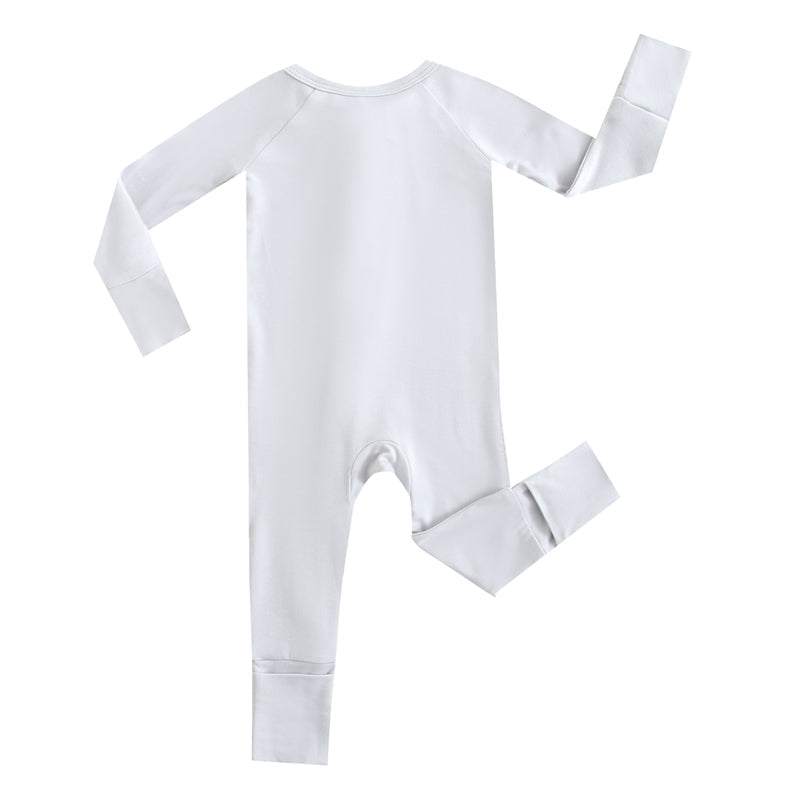 Comfy Gray Zippered Baby Romper - HoneyBug