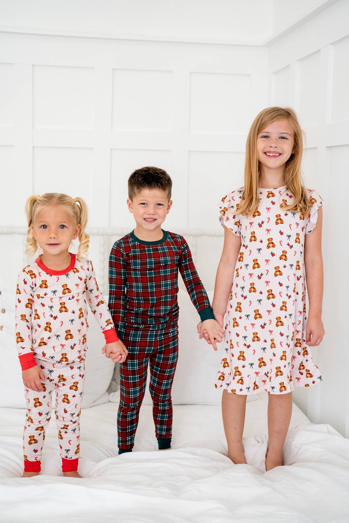 Teddy Bear Christmas | Two Piece Set - HoneyBug