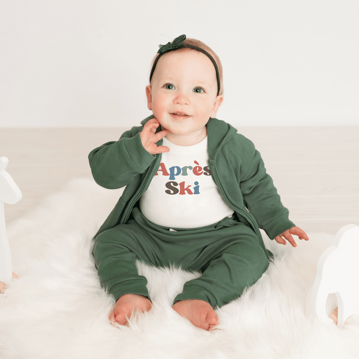 long sleeve graphic bodysuit | apres ski - HoneyBug