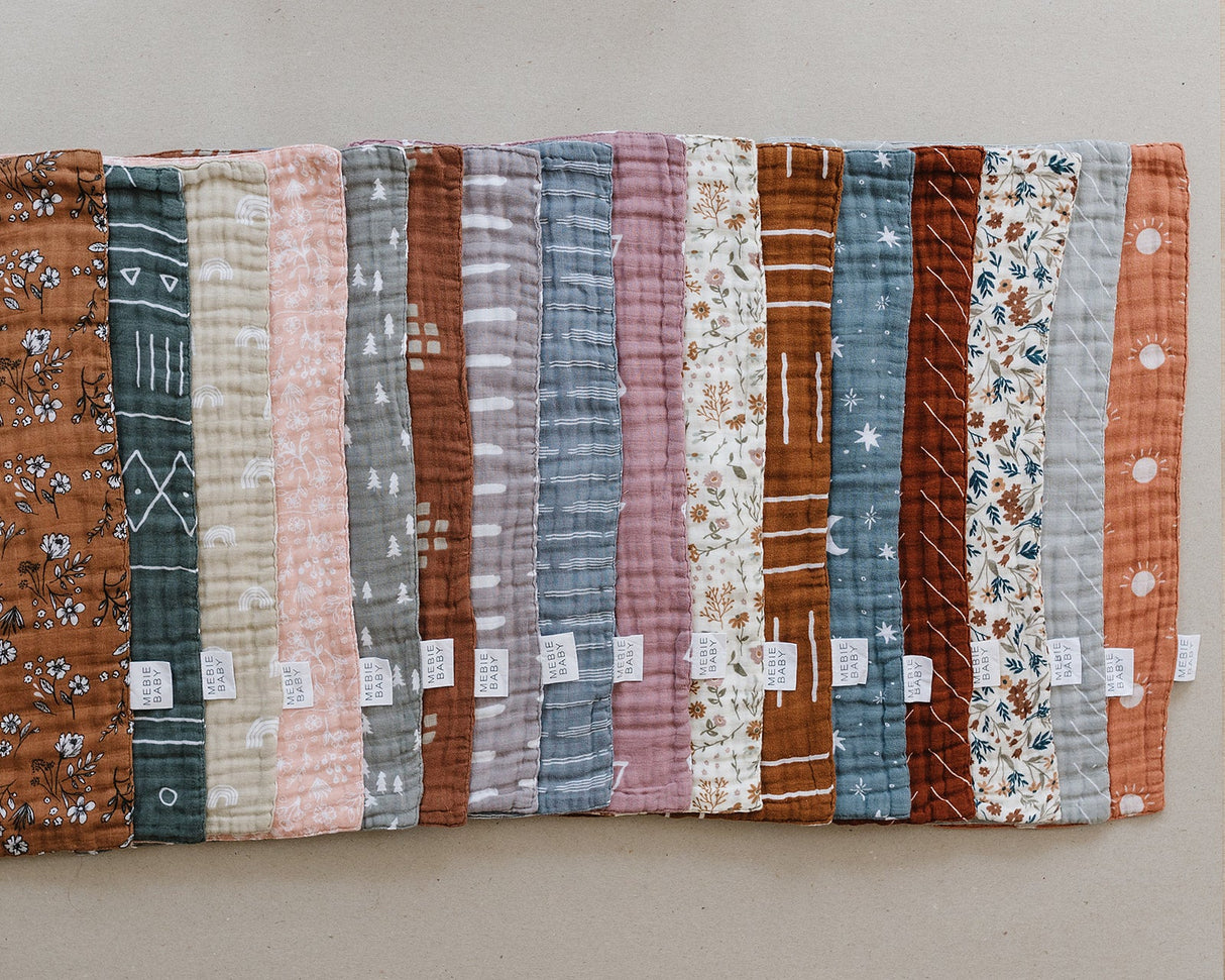 Harvest Floral Muslin Burp Cloth - HoneyBug