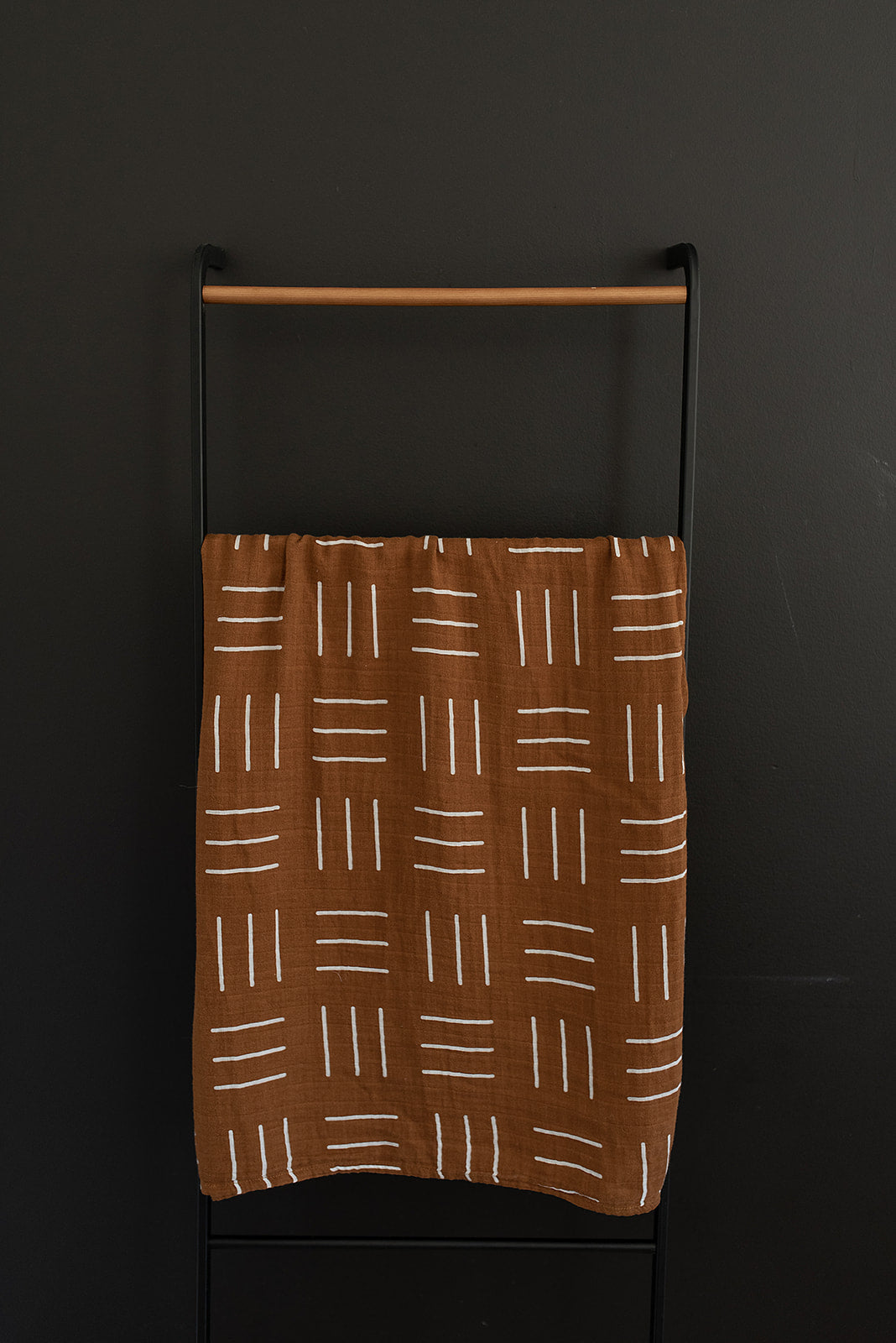 Mustard Mudcloth Muslin Swaddle Blanket - HoneyBug