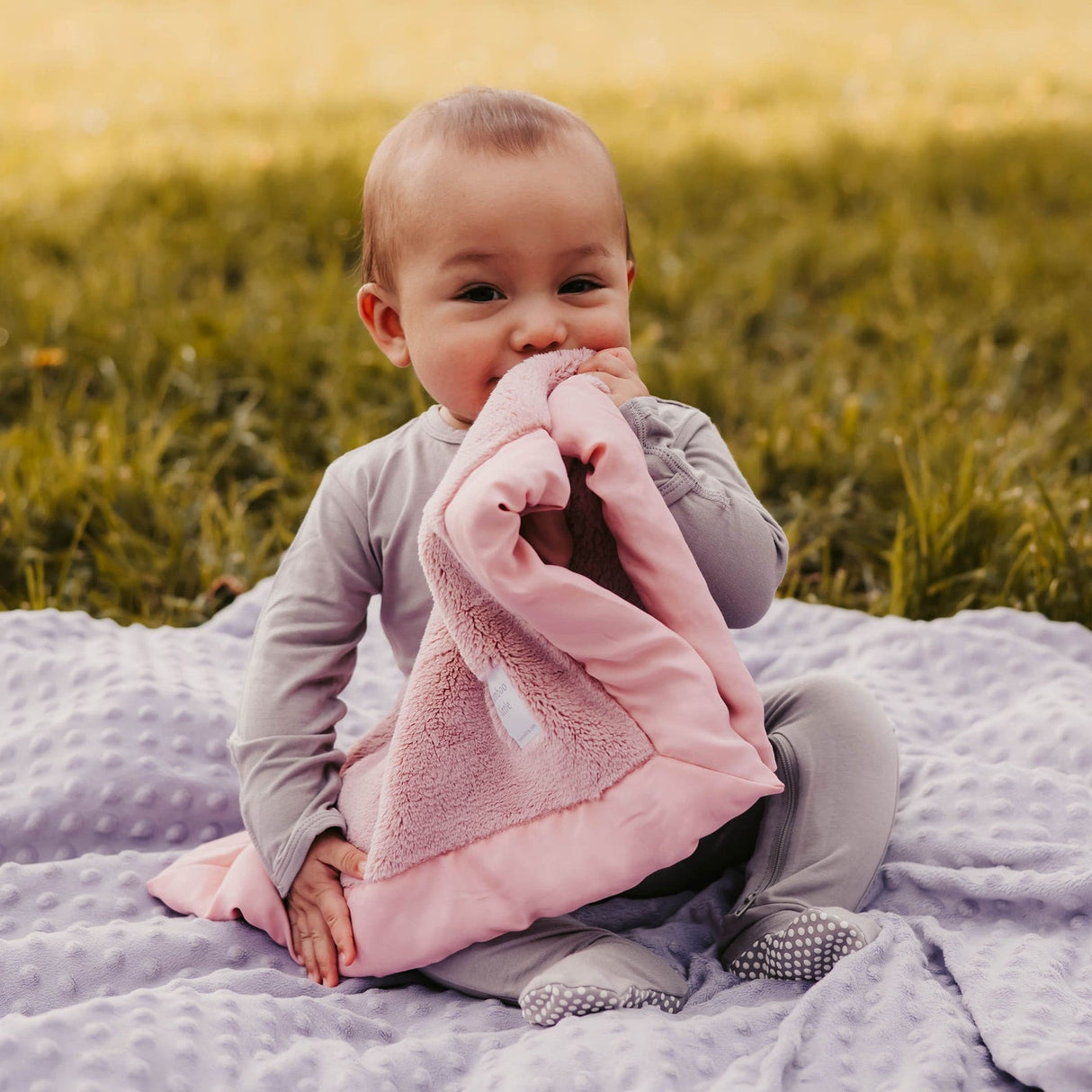 Rose Plush Security Blanket - HoneyBug