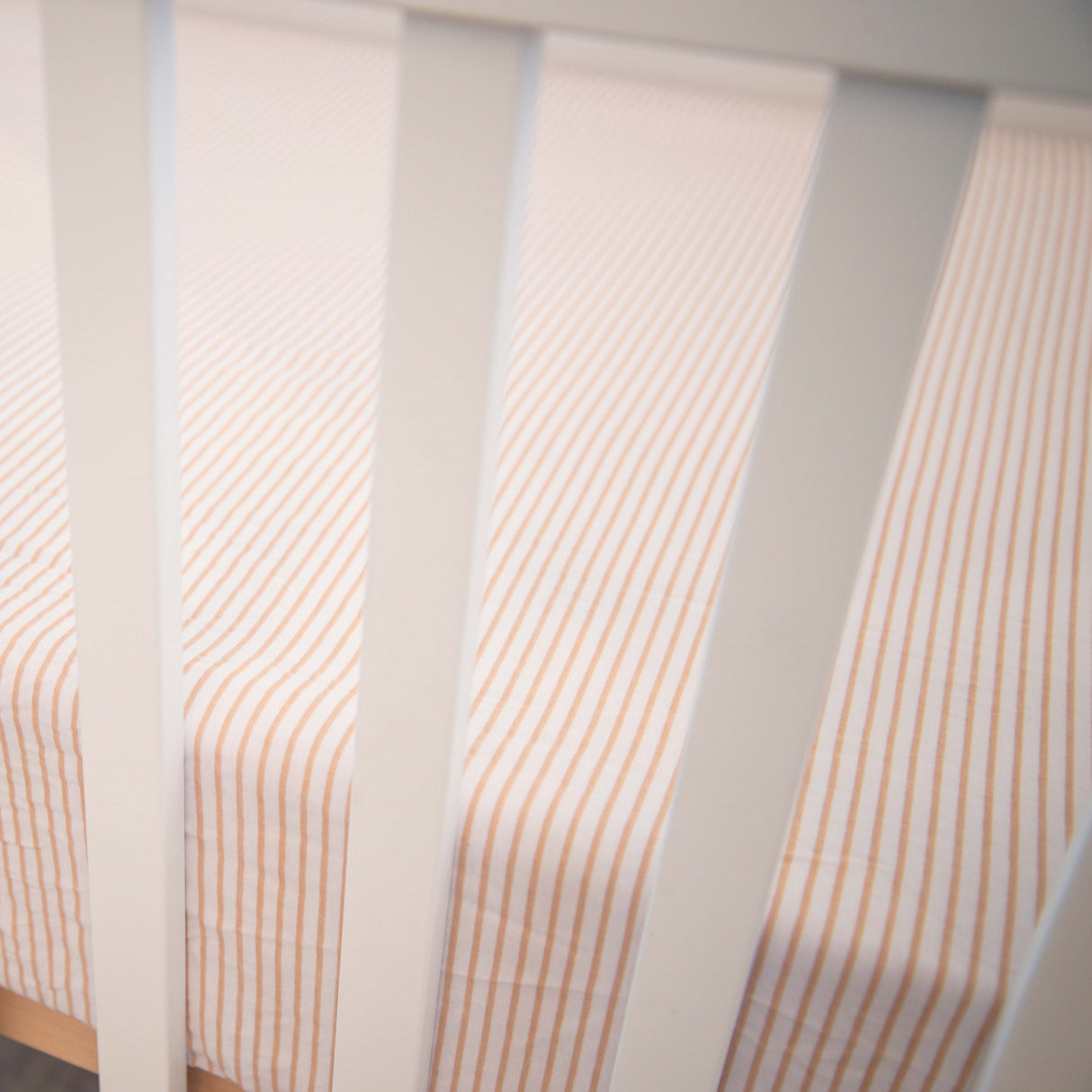 Pack N Play I Portable Crib Sheet Set - Mauve Tulip & Stripes - HoneyBug