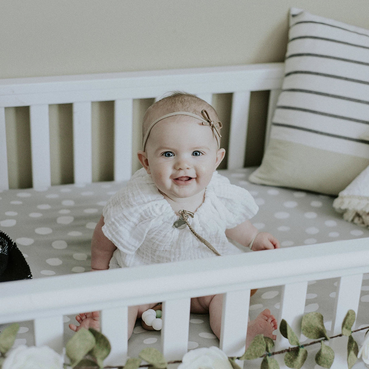 Crib Sheet Set - Grey & White Abstract - HoneyBug