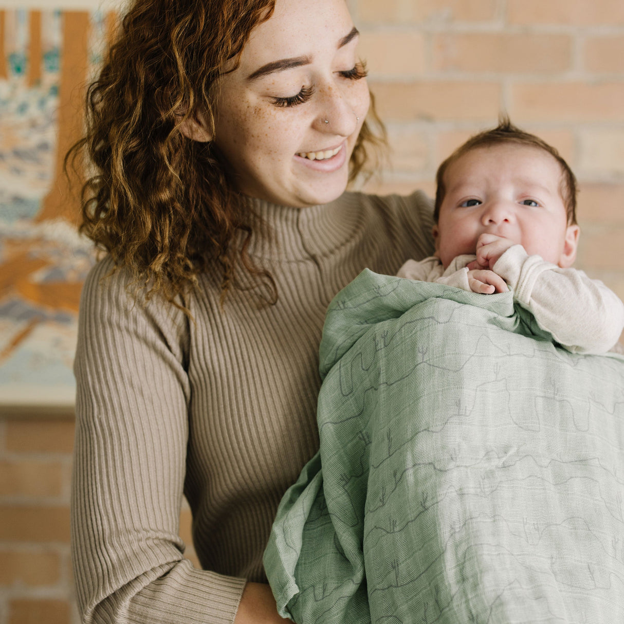 Cotton Muslin Swaddle Blanket 3 Pack - Desert Night - HoneyBug