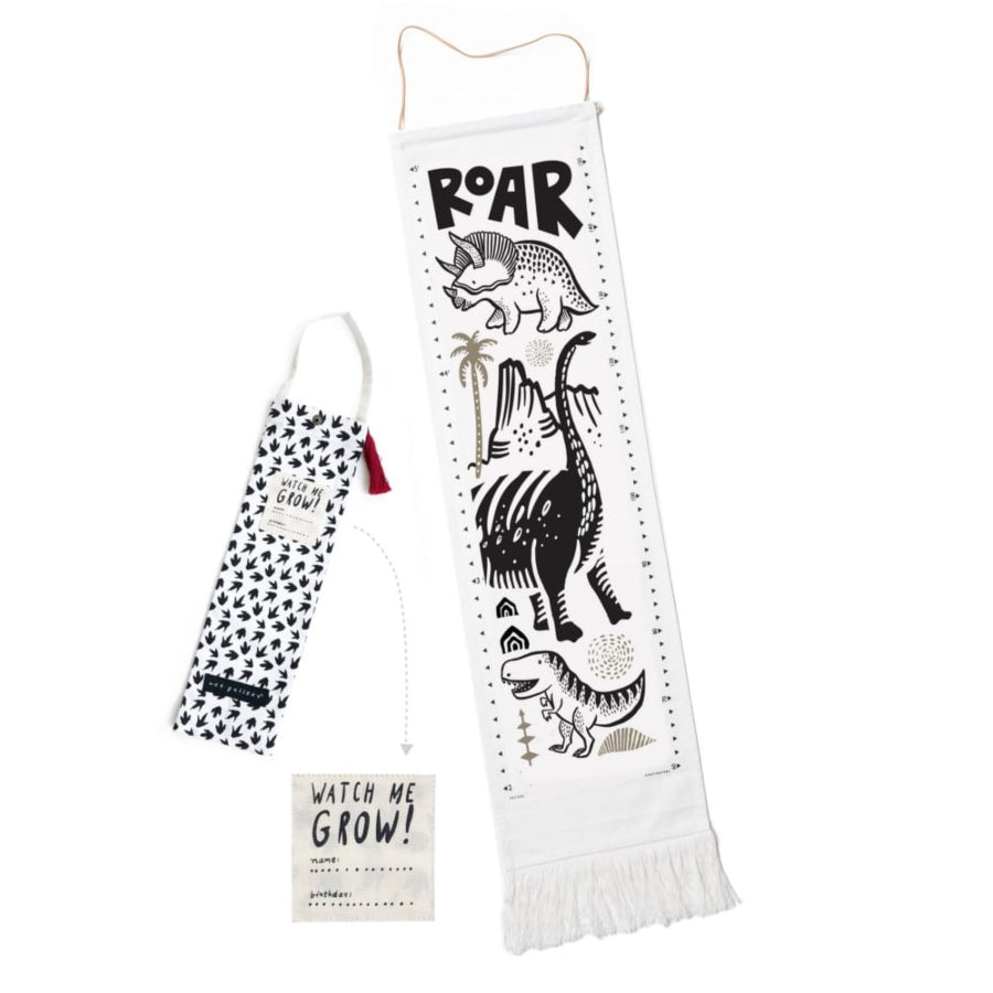 Canvas Growth Chart - Dinos - HoneyBug