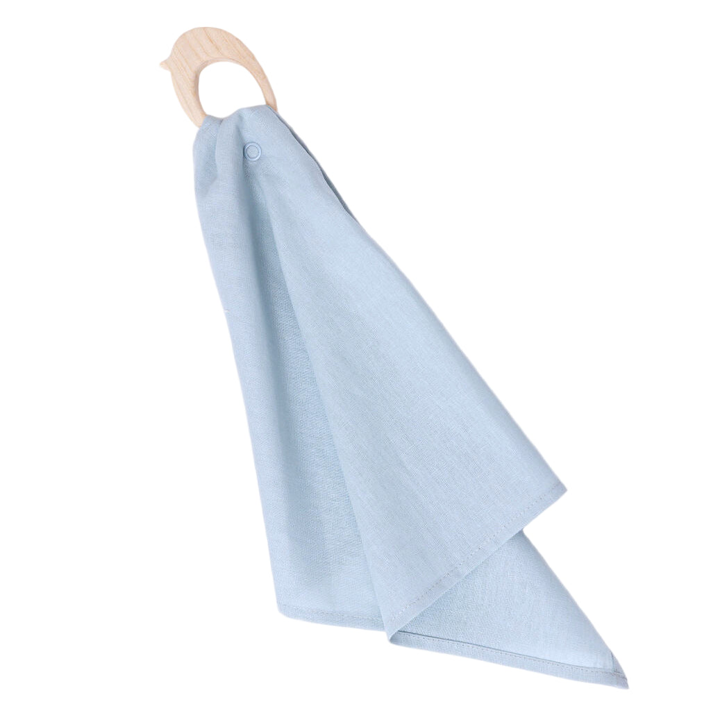 Dove - Linen + Maple Ring Teether - HoneyBug