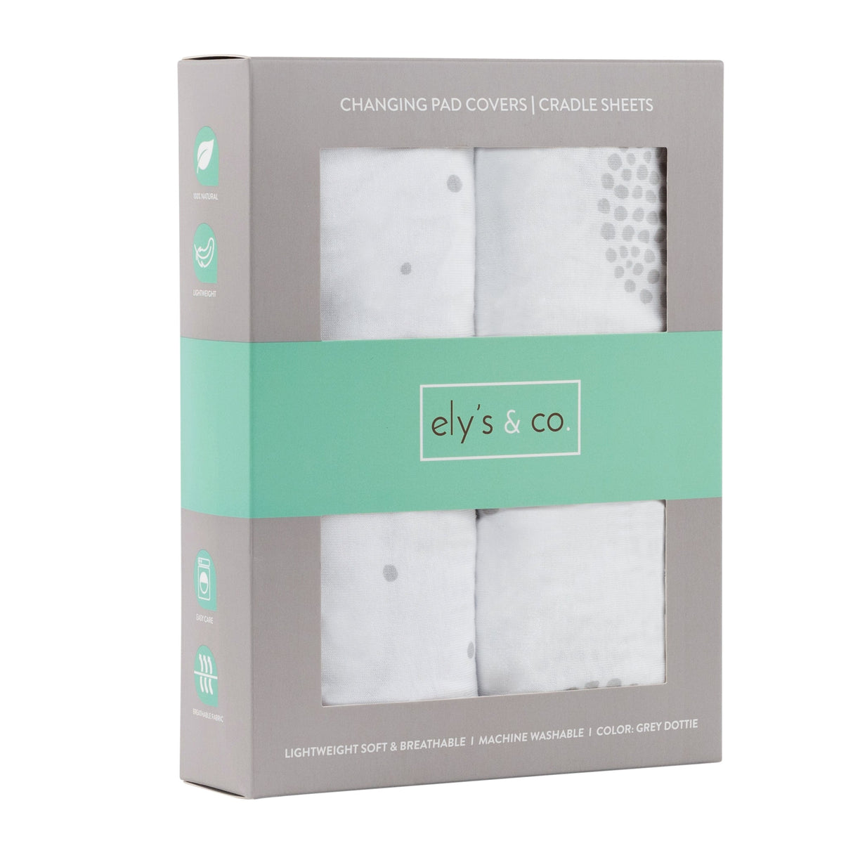 Changing Pad Cover | Cradle Sheet Set - Grey Dottie - HoneyBug