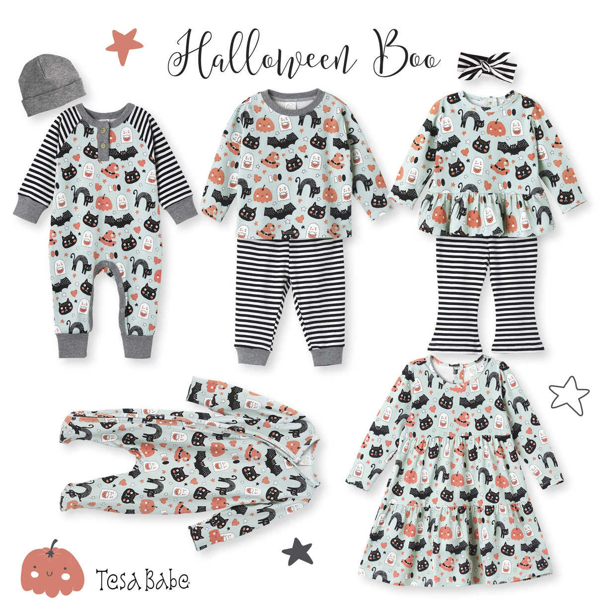 Halloween Pumpkin Pals - Girl's Top & Leggings - HoneyBug
