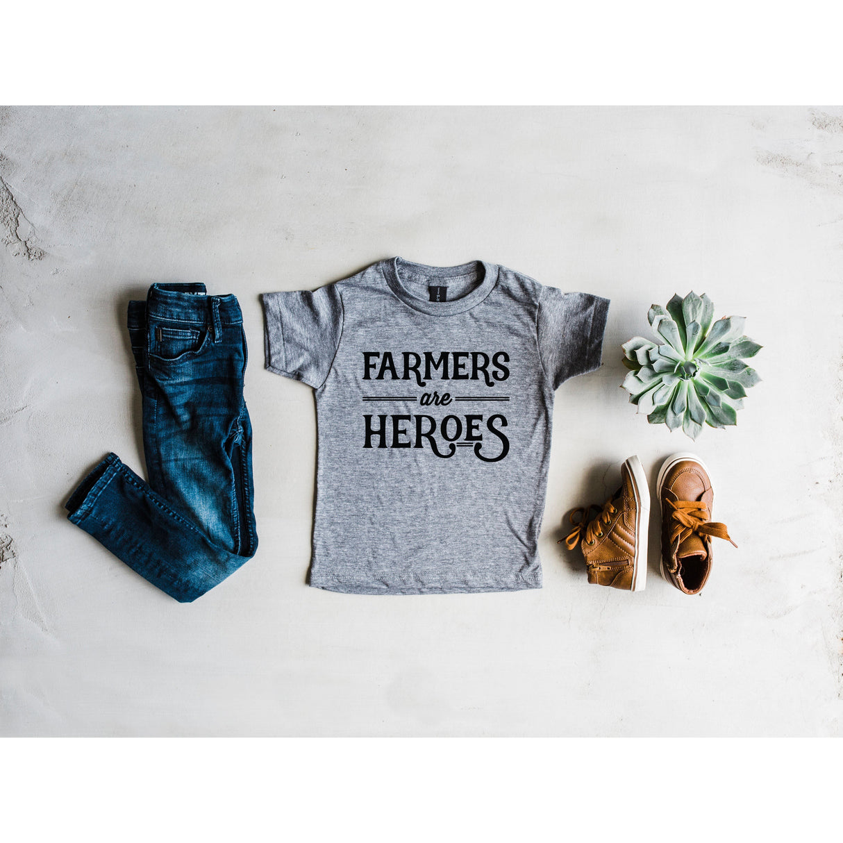 Farmers Are Heroes Baby & Kids Tee - HoneyBug