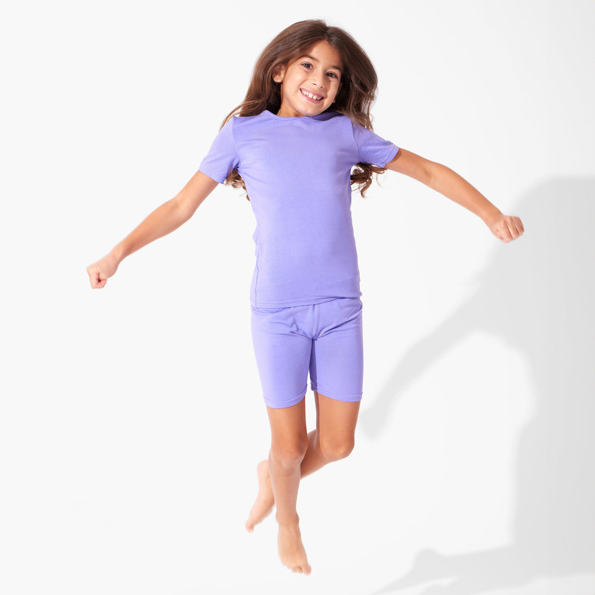Poppin Purple Bamboo Kids Pajama Short Set - HoneyBug
