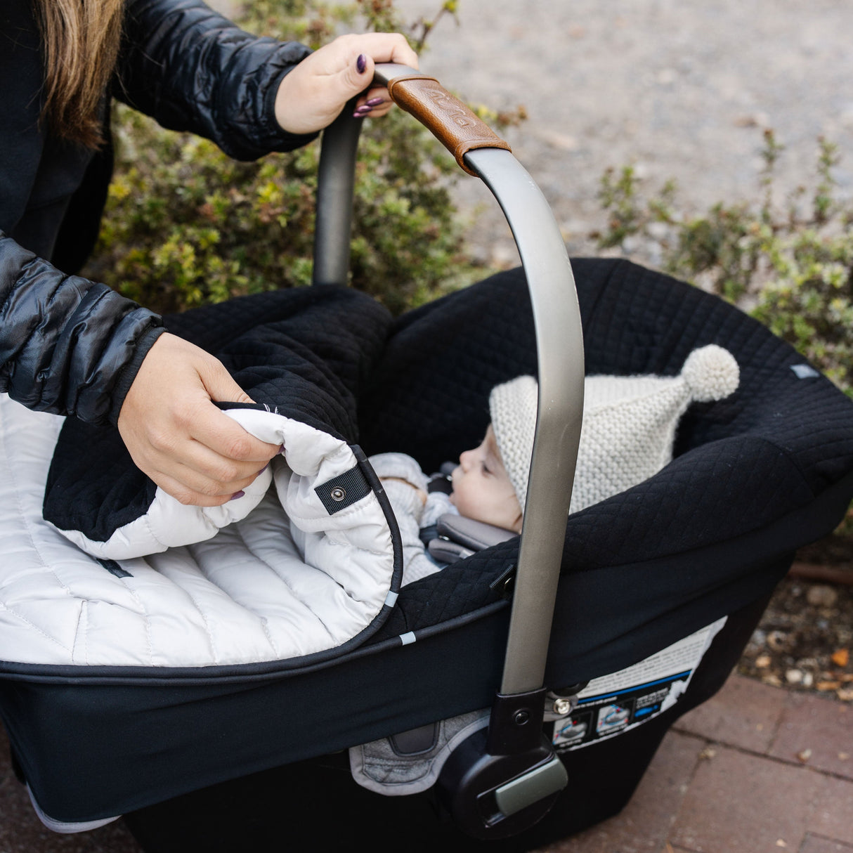 Infant Car Seat Footmuff - Pearl - HoneyBug