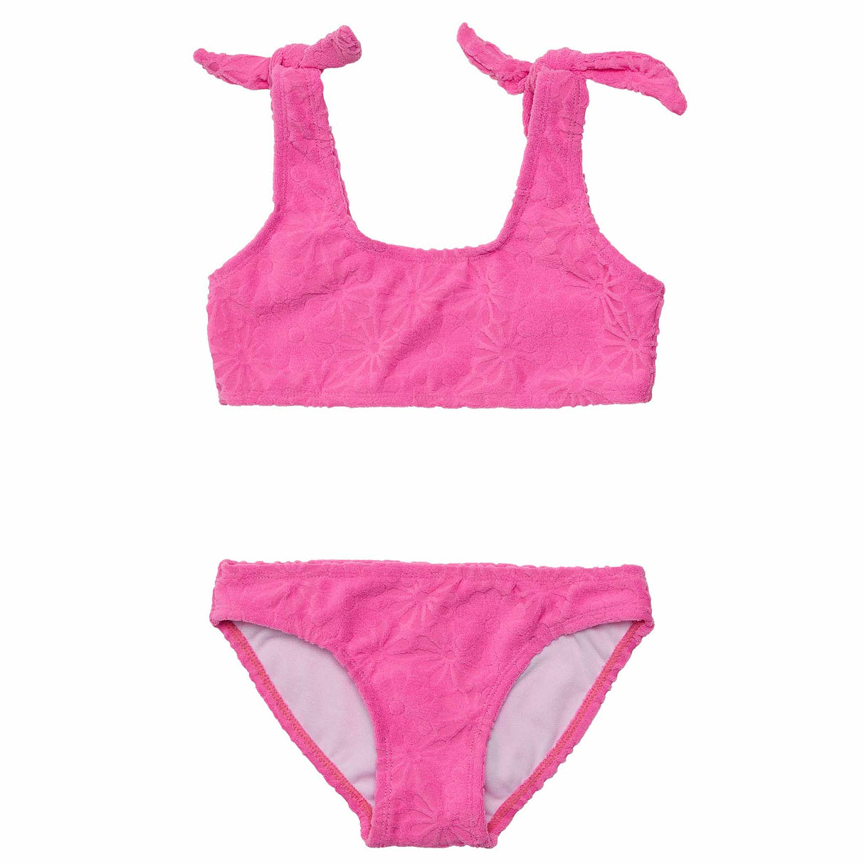 Bubblegum Bloom Crop Bikini - HoneyBug