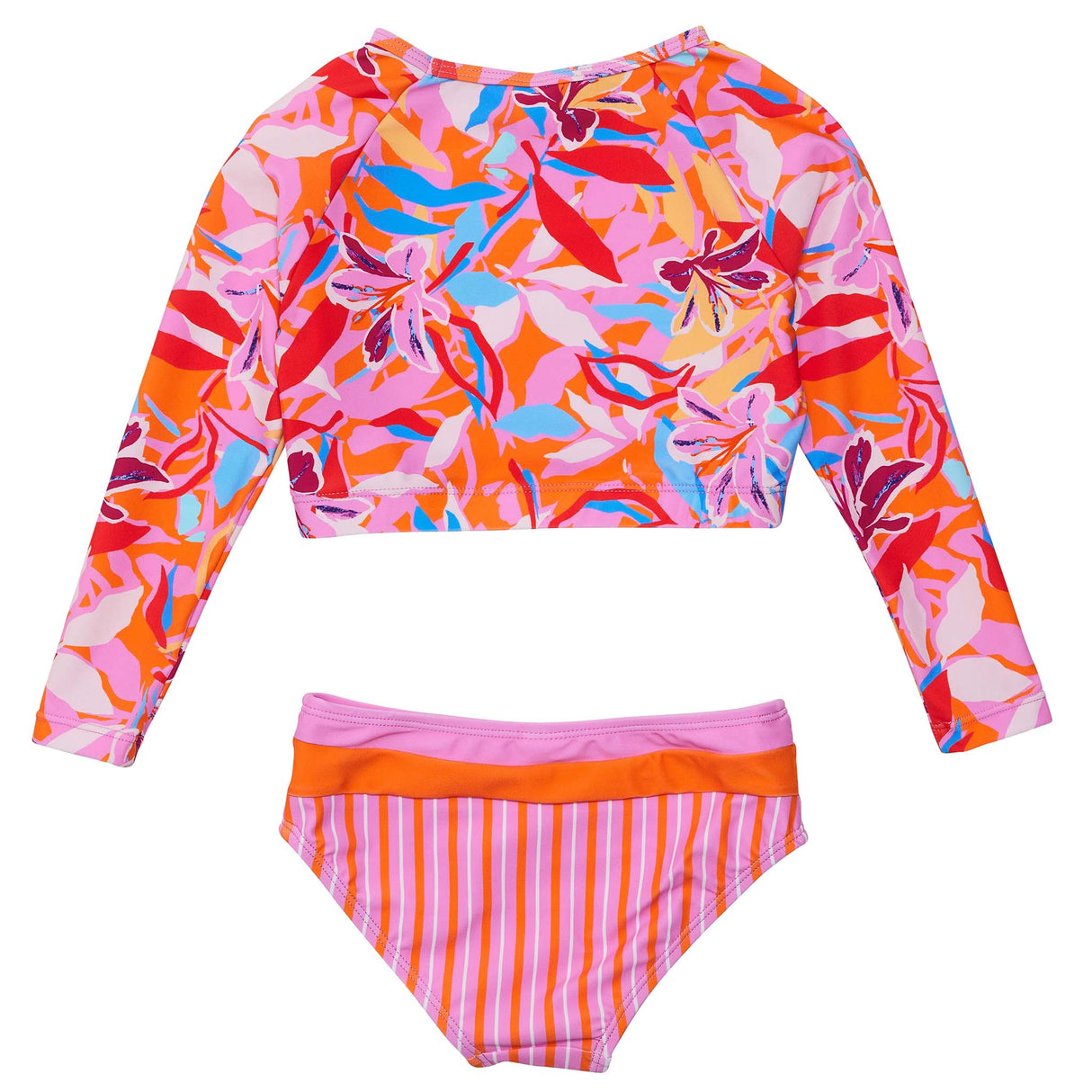 Blooming Sunset Sustainable Crop LS Rash Set - HoneyBug
