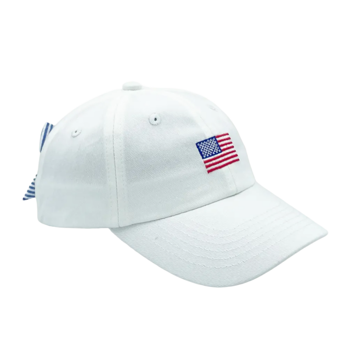 American Flag Bow Baseball Hat (Adult)