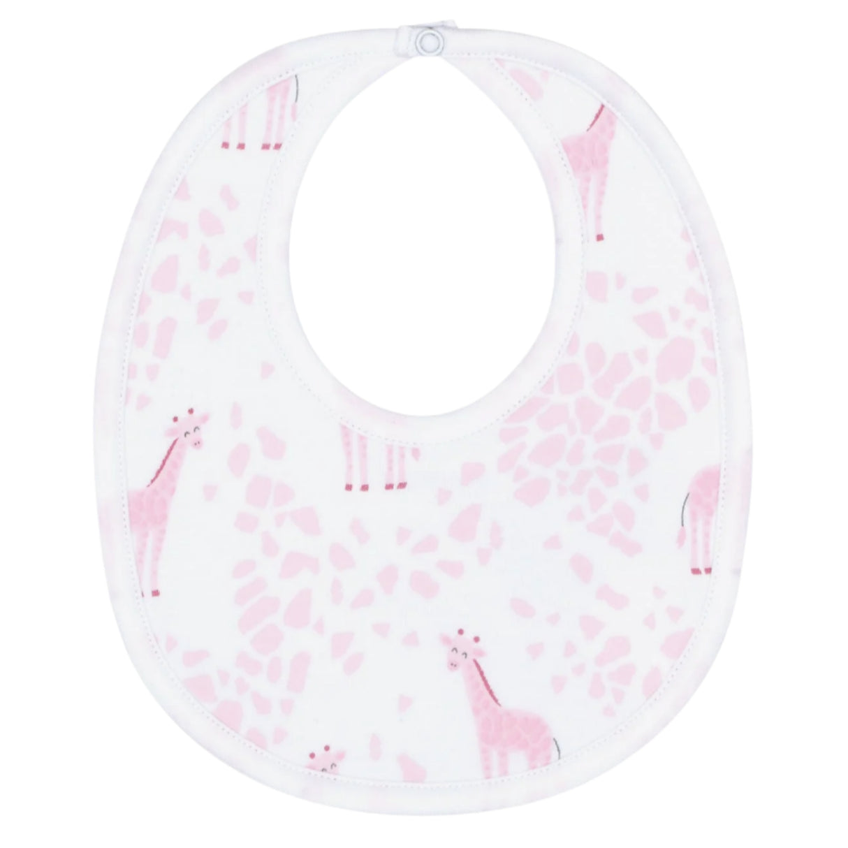 Pink Giraffe Print Bib - HoneyBug