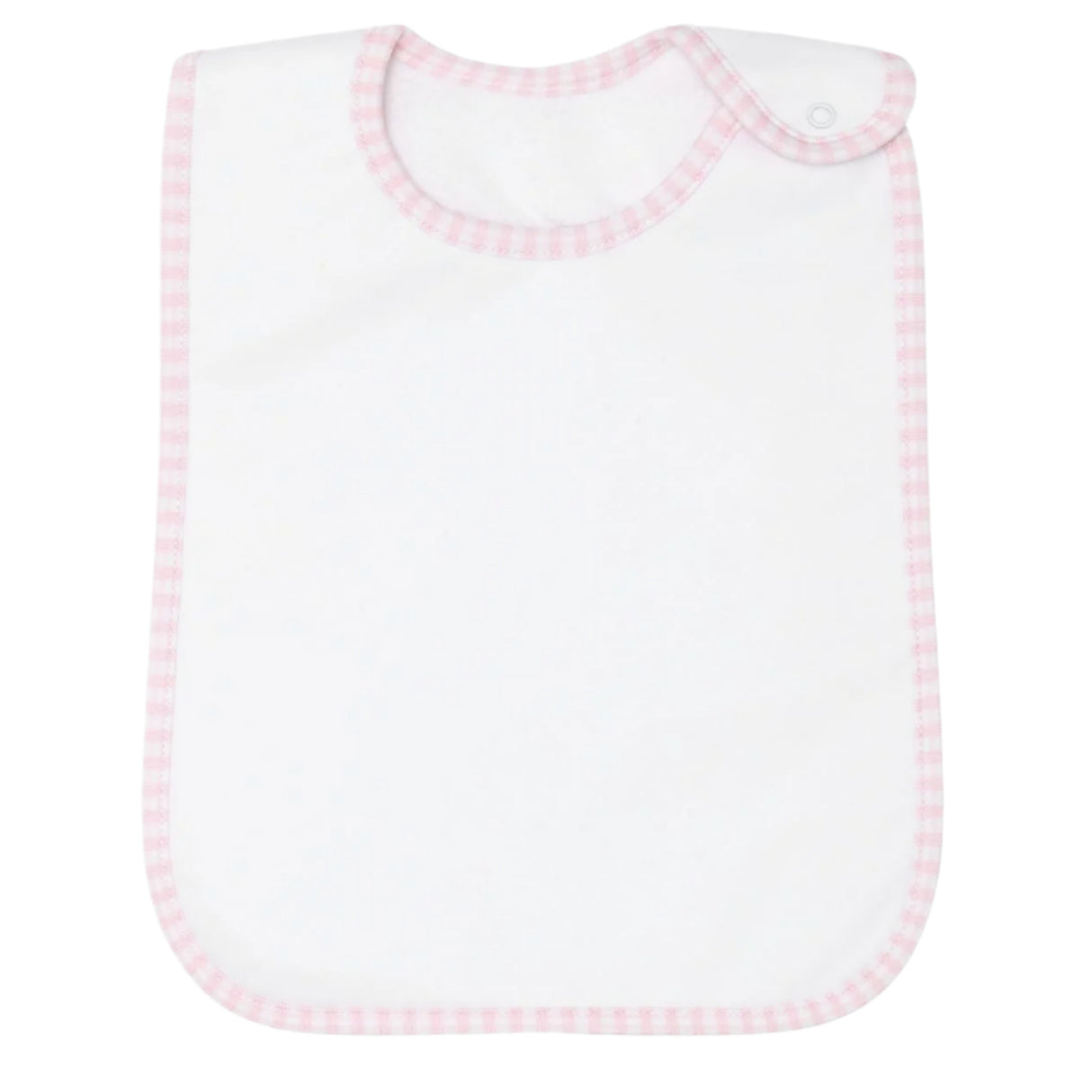 Pink Gingham Feeding Bib - HoneyBug