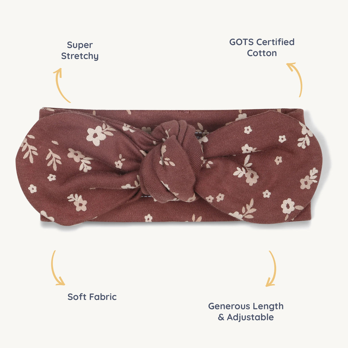 Organic Headwrap - Winter Bloom - HoneyBug