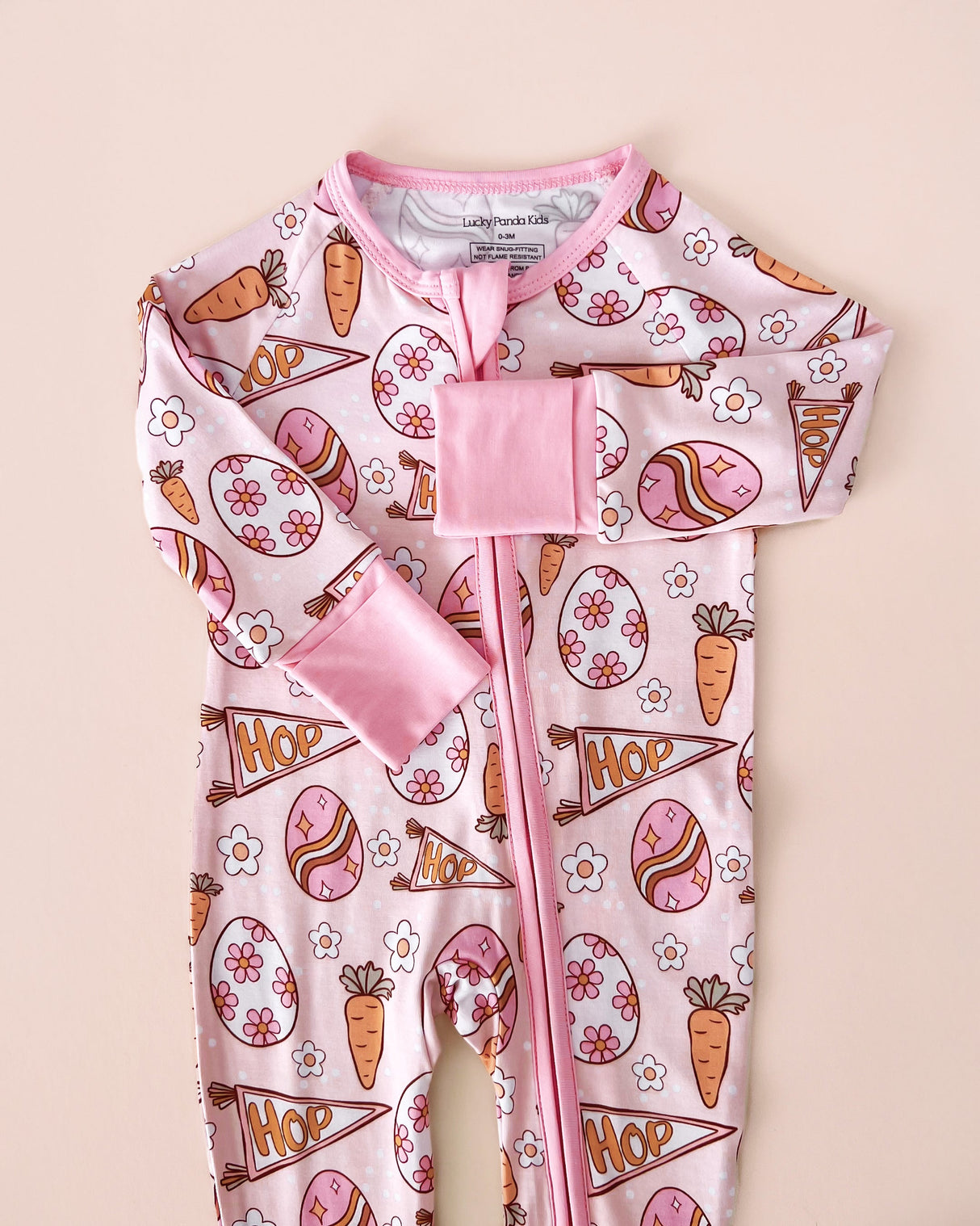 Bamboo Zip Romper | Easter Hop - HoneyBug