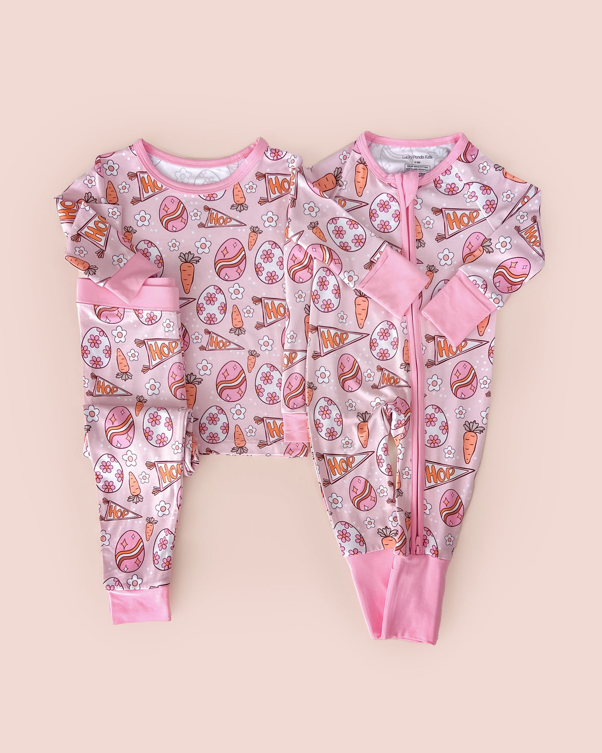 Bamboo Zip Romper | Easter Hop - HoneyBug