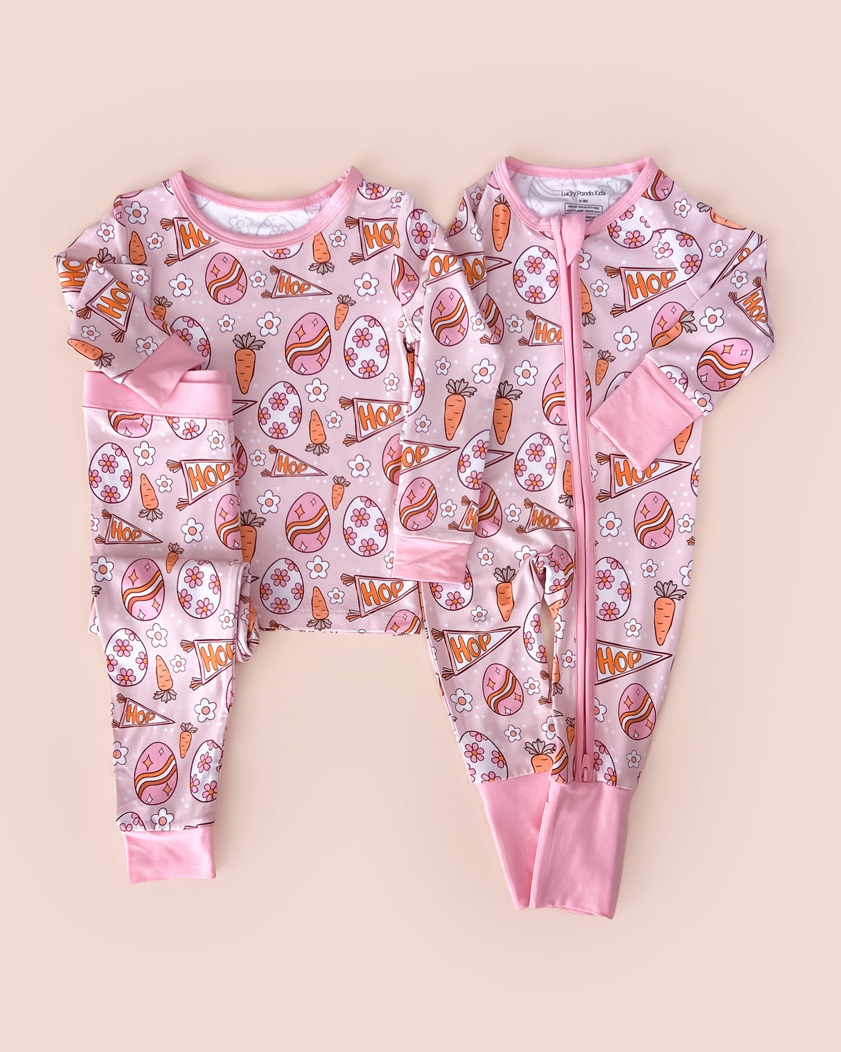 Bamboo Zip Romper | Easter Hop - HoneyBug