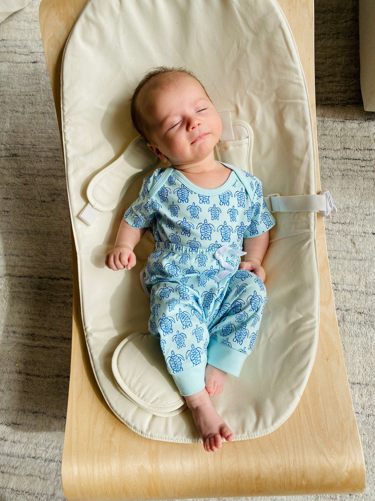 Blue Sea Turtle Jogger Pant - HoneyBug