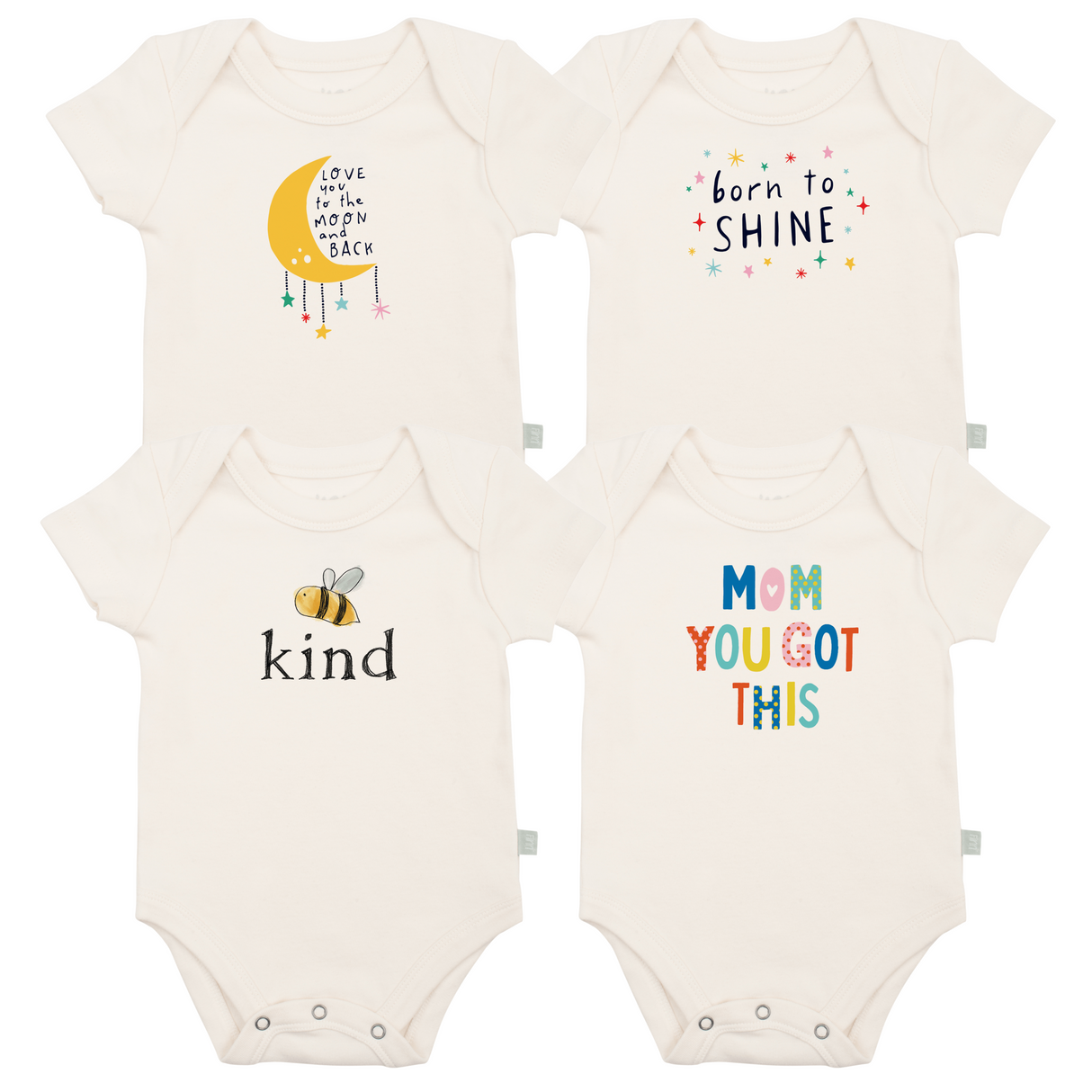 graphic bodysuit set | inspiring 4 pack + 1 free - HoneyBug