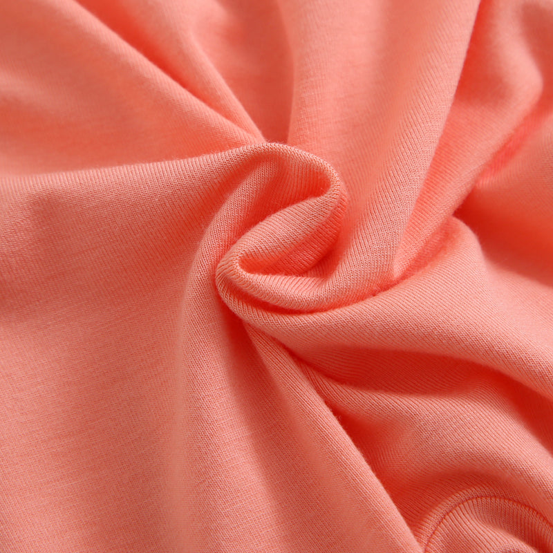 Joyful Coral Zippered Baby Romper - HoneyBug
