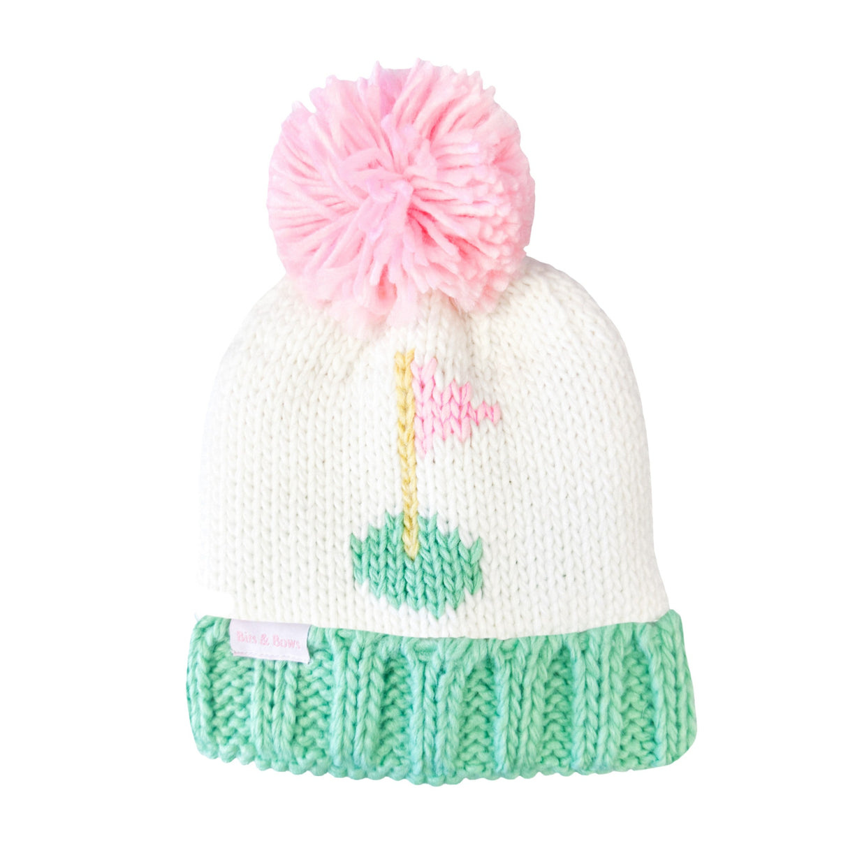 Golf Flag Bobble Hat, Pink