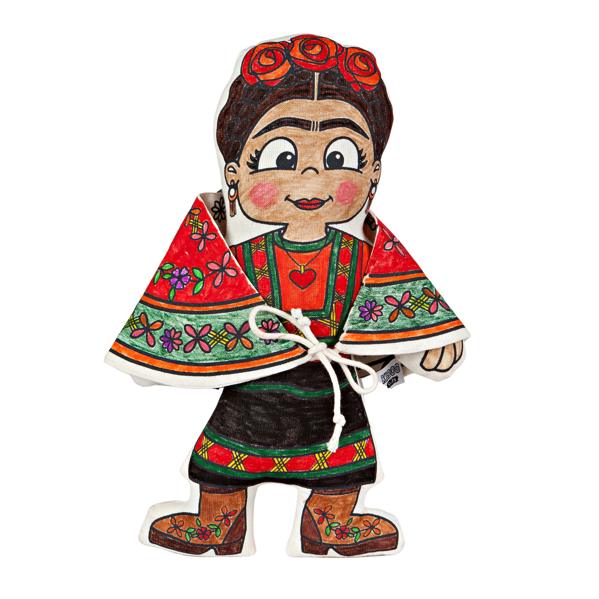 Kiboo Kids Artists Series: Frida with Shawl Coloring Set - Washable and Reusable for Creative Play - HoneyBug