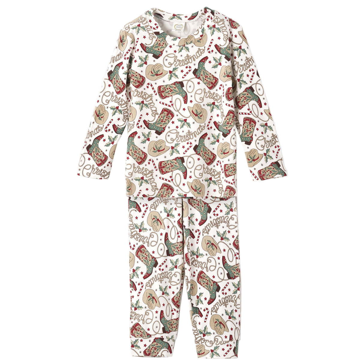 Western Christmas Pajamas for Kids – Bamboo Holiday PJs - HoneyBug