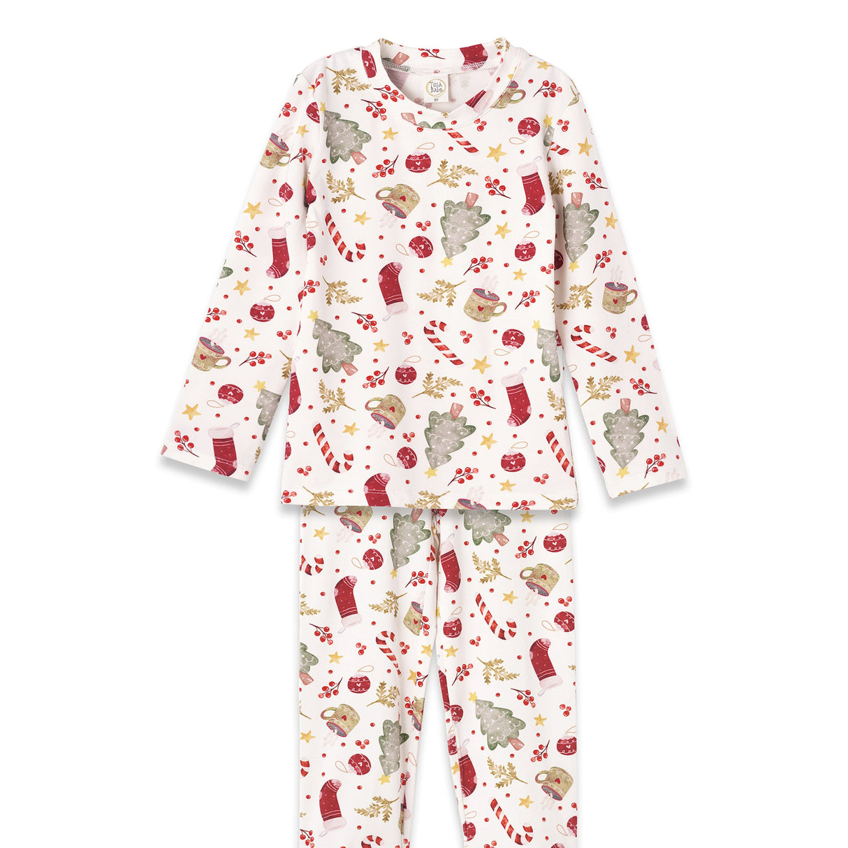 Kids’ Christmas Pajama Set – Soft Bamboo Holiday Sleepwear - Noel - HoneyBug